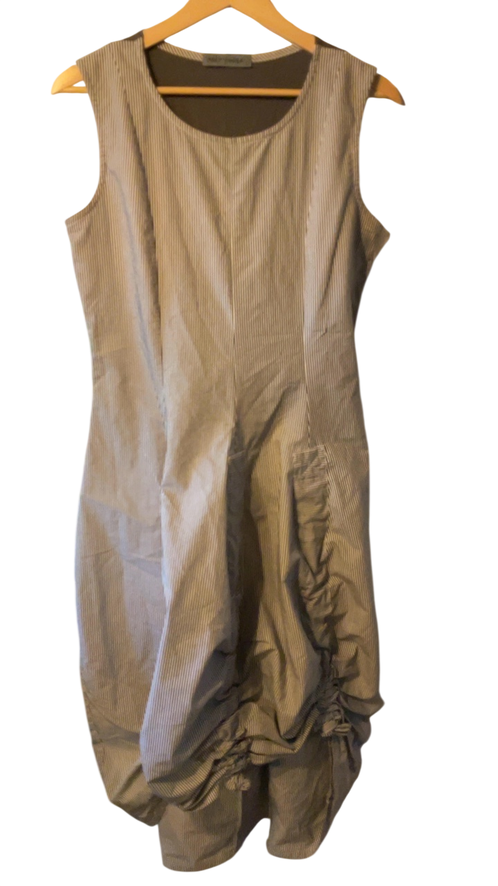 Avivit Yizhar Dress Medium Beige with pinstripes