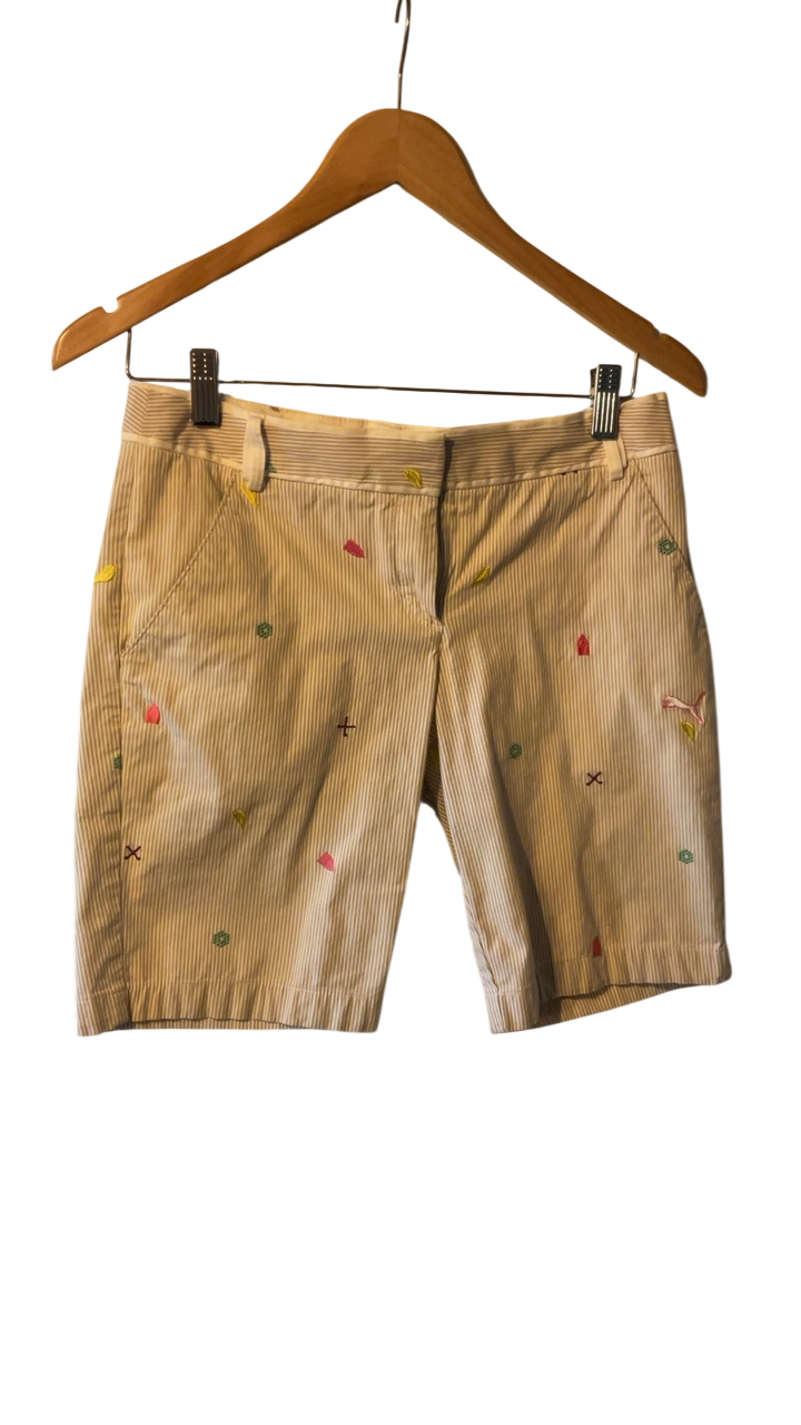 Puma Shorts Small Beige with multicolored embroidered details