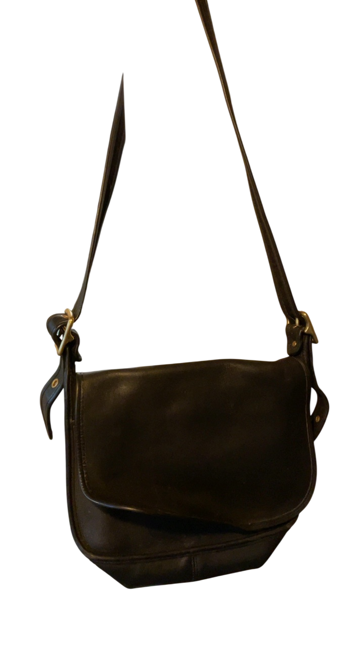 Black leather bag