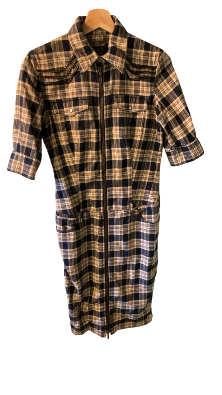 McQ Dress vintage Small Beige and black