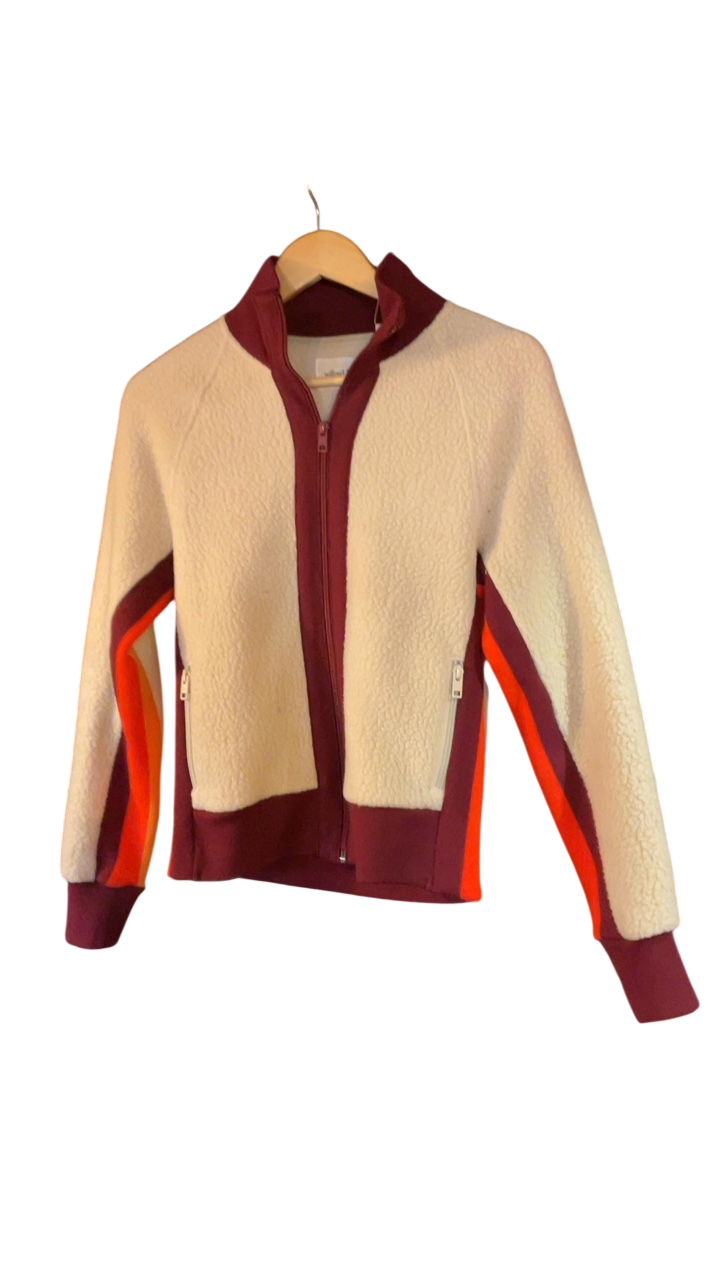 Wilfred Free Jacket Small Beige and Burgundy with Orange accents