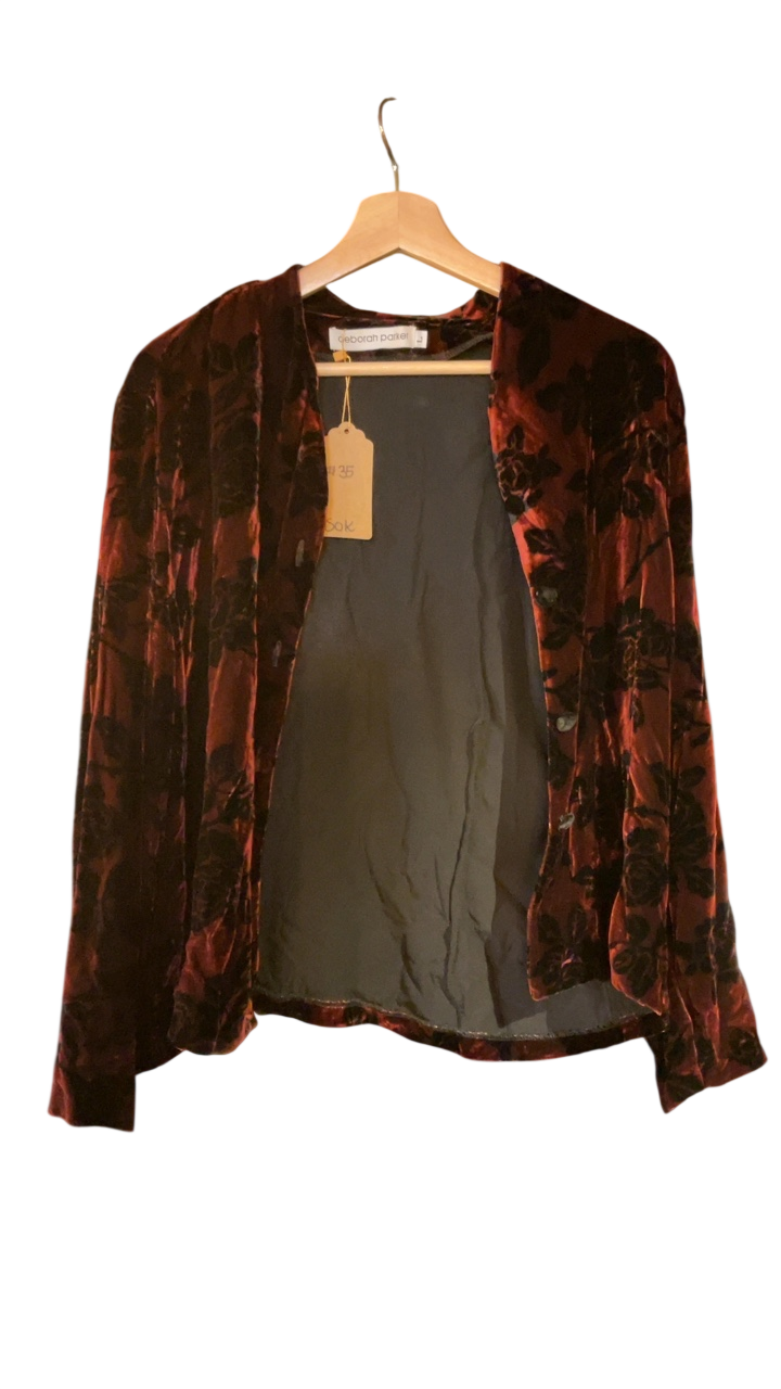 Deborah Parker Jacket Large Red and Black