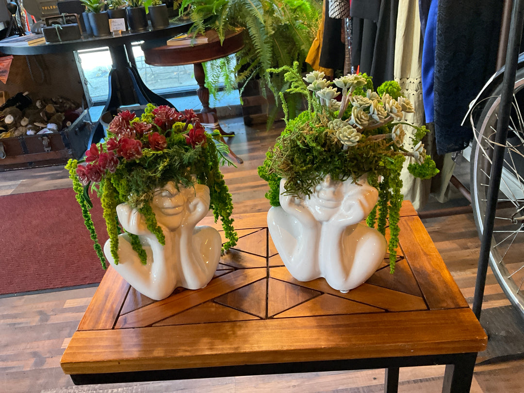 Moss Head Planter