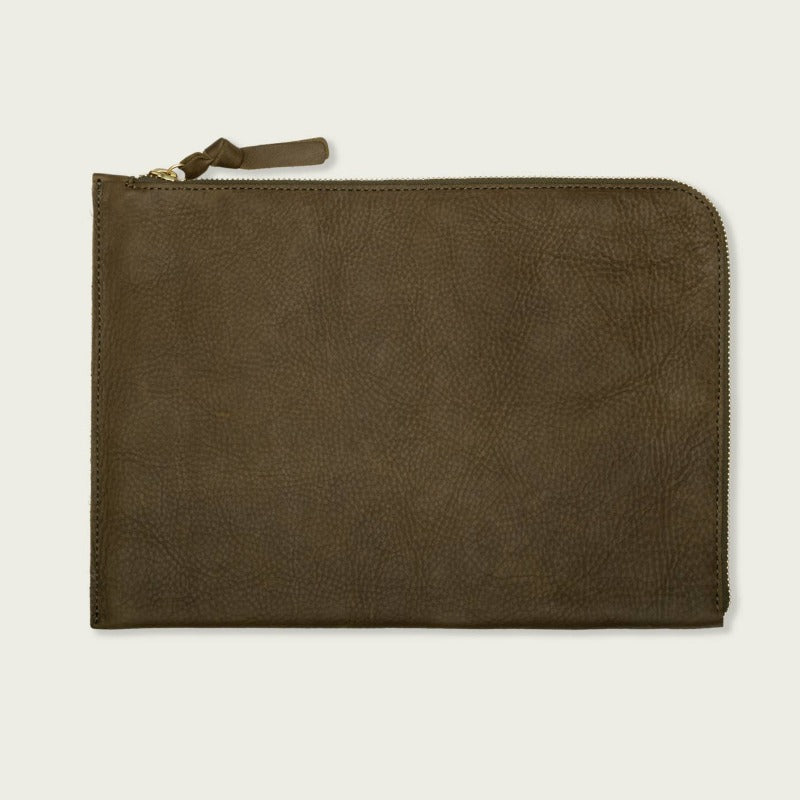 WP Standard - 13'' Leather Laptop Sleeve in Olive
