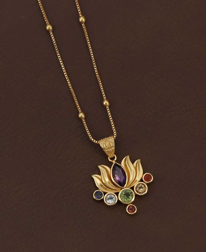 Culture Spot - Chakra Gemstone Gold Plated Necklace