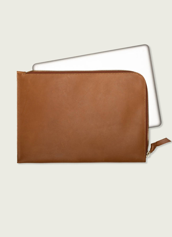 WP Standard - 13'' Leather Laptop Sleeve in Olive