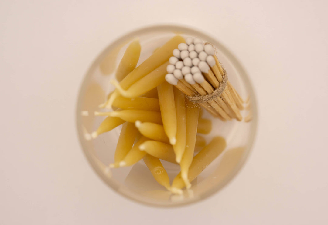 The Polite House - 20-Minute Beeswax Candles-  In Glass Jar