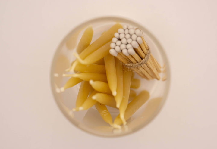 The Polite House - 20-Minute Beeswax Candles-  In Glass Jar