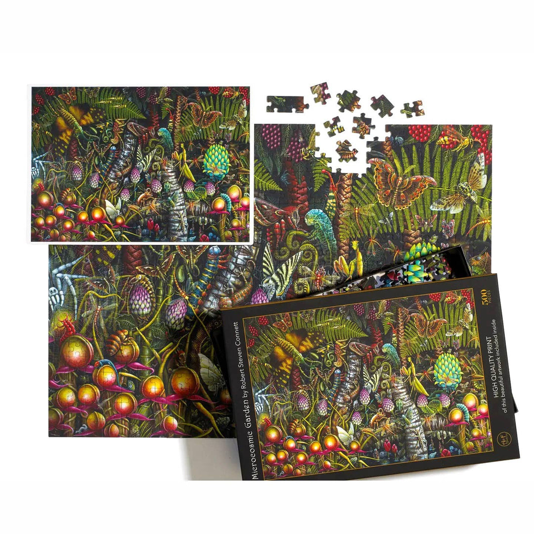 Art & Fable Puzzle Company, LLC - Microcosmic Garden; 500-pc Velvet-Touch Jigsaw Puzzle