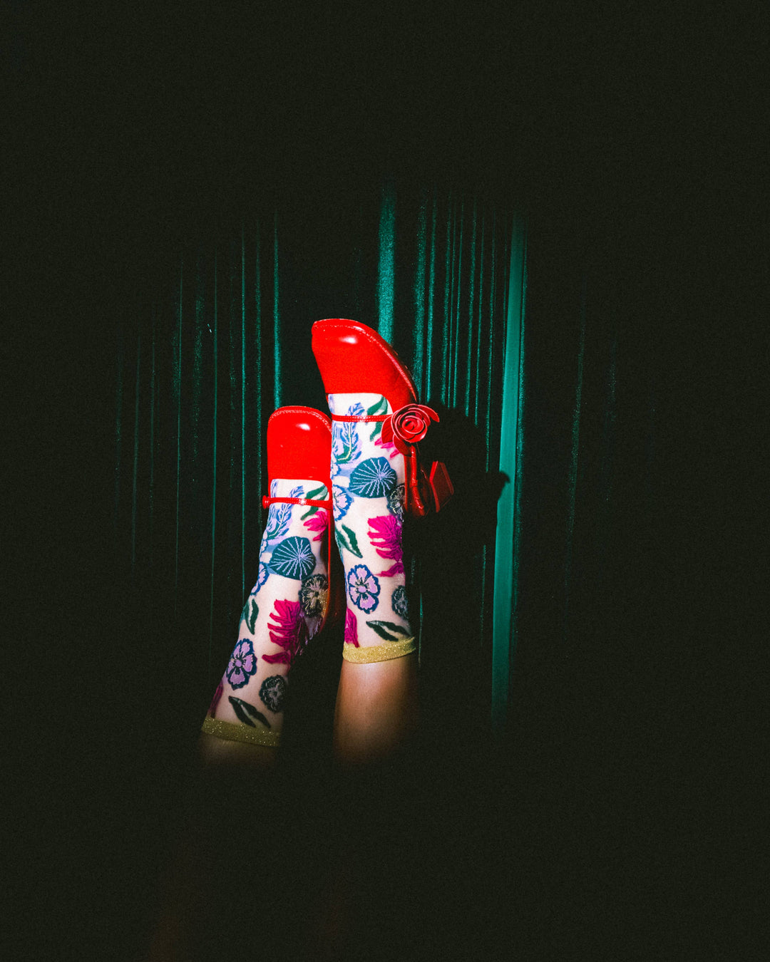 Sock Candy - Festive Floral Sheer Crew Sock