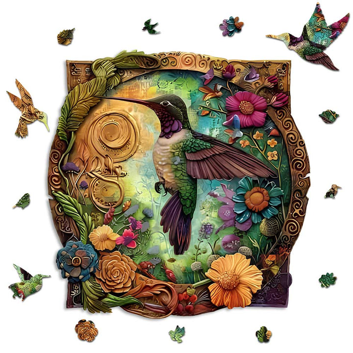 Crafthub - Vibrant Blossom Hummingbird - Jigsaw Puzzle