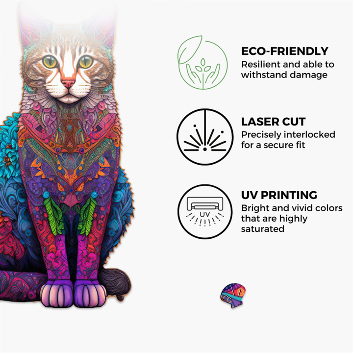 Crafthub - Cat Wooden Jigsaw Puzzle - Enchanting