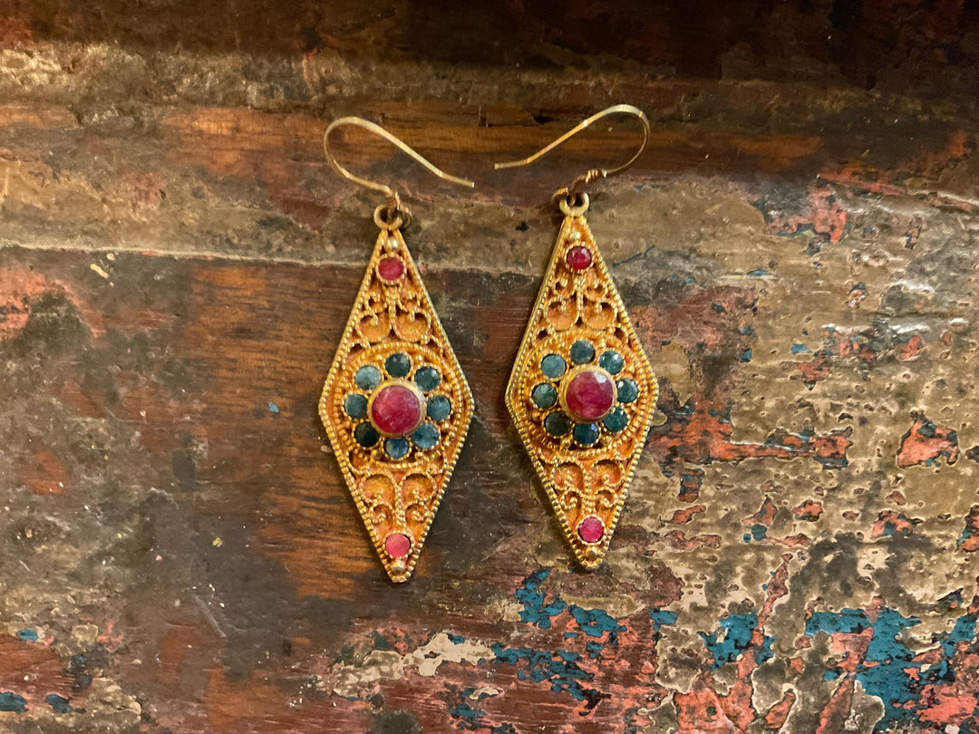 Nepali $88 Gold Earrings