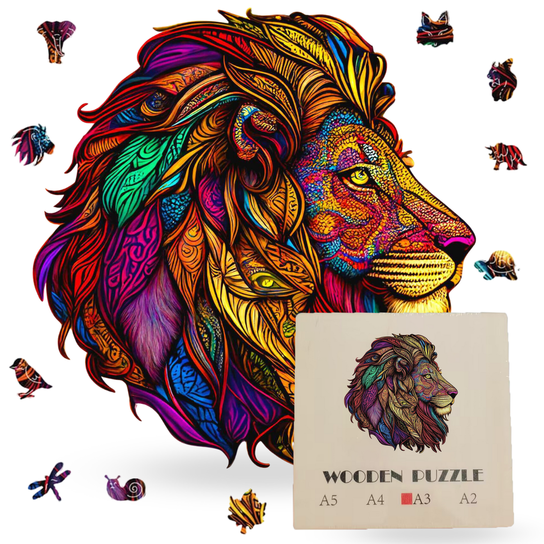 Crafthub - Majestic Lion Wooden Jigsaw Puzzle | Eco-Friendly