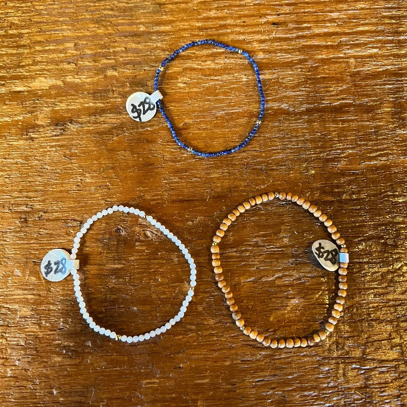 Small assorted beaded bracelets