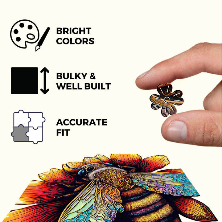 Crafthub - Elegant Amazing Bee Wooden Jigsaw Puzzle