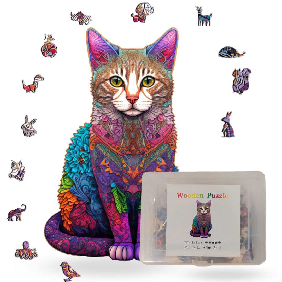 Crafthub - Cat Wooden Jigsaw Puzzle - Enchanting