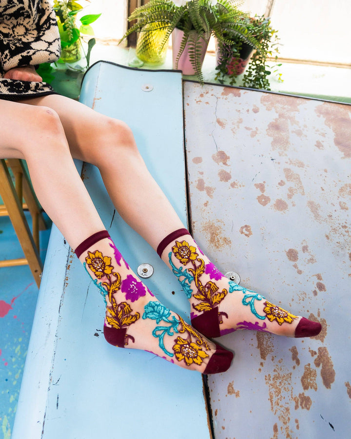 Sock Candy - Gem Garden Sheer Crew Sock