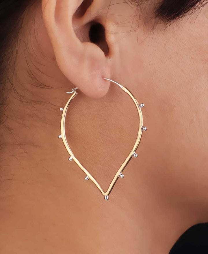 Culture Spot - Sterling Silver and Bronze Lotus Petal Earrings