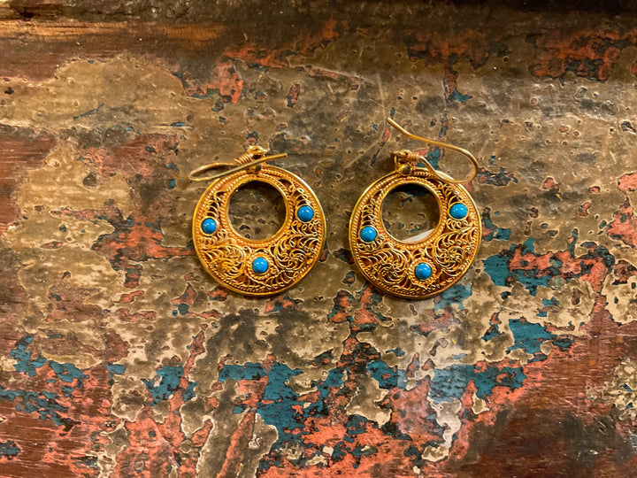 Nepali $88 Gold Earrings