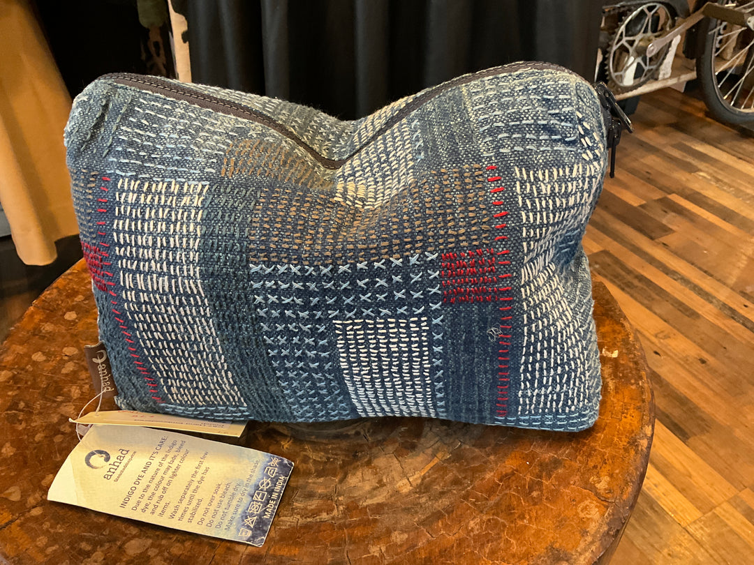 Wooven hand embroidered pouch