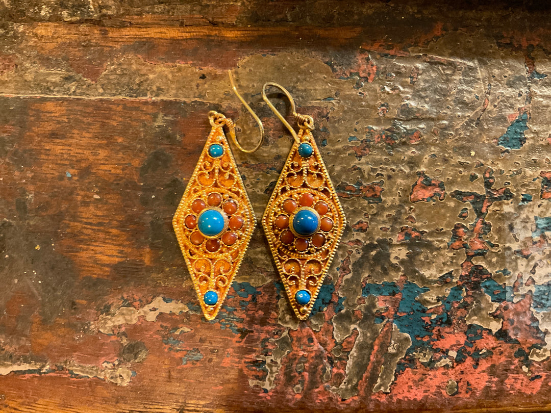 Nepali $88 Gold Earrings