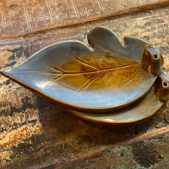 Ceramic Leaf Incense Holder