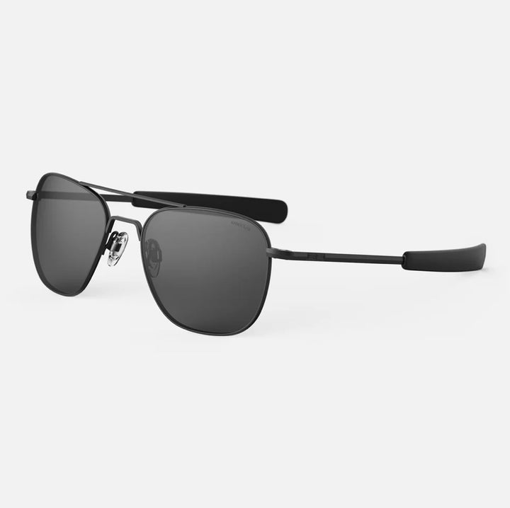 Randolph Aviator Sunglasses - Military Special Edition - Matte Black (AF375)