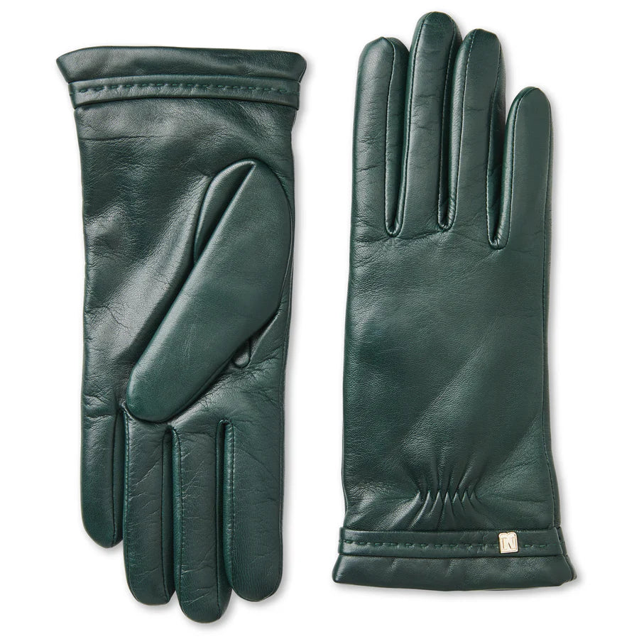 Bruno Magli Women's Classic Leather Gloves - Green