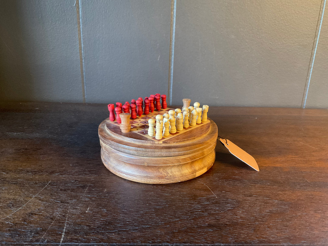 Wooden Mini Travel Chess Set