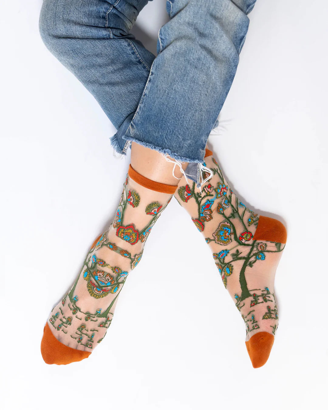 Sock Candy - Tree of Life Sheer Crew Sock