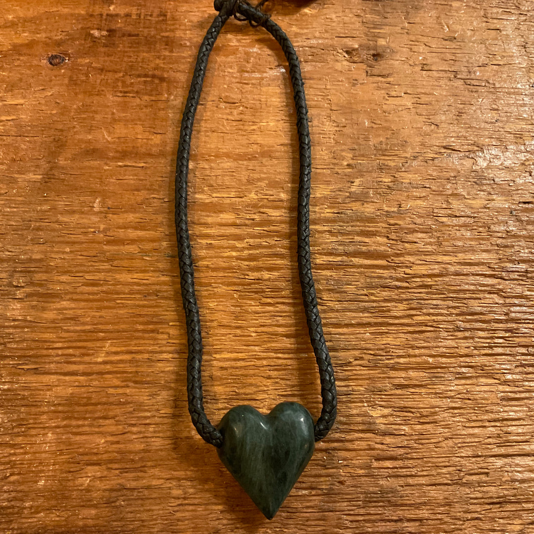 Jade heart necklace