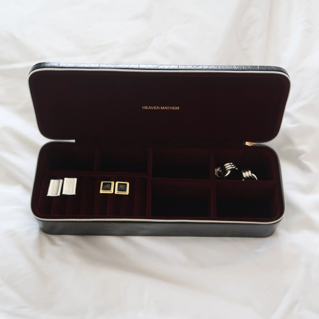 Heaven Mayhem - Onyx Travel Jewelry Case