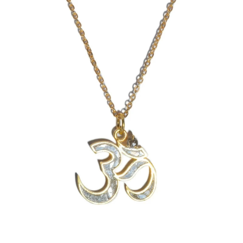 Shana Gulati "Om" Resin and Gold Pendant Necklace