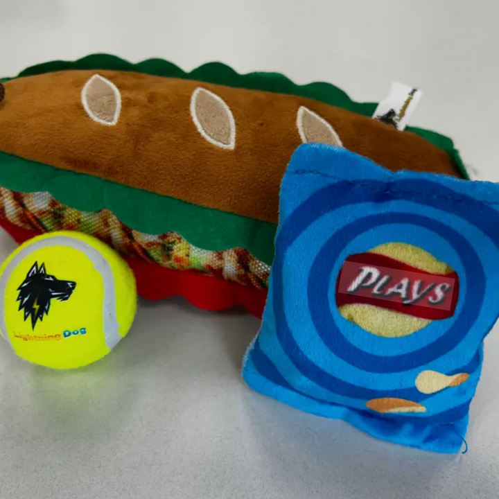Lightning Dog - Rowdy Foodie - 6 Inch Sandwich with Squeaker