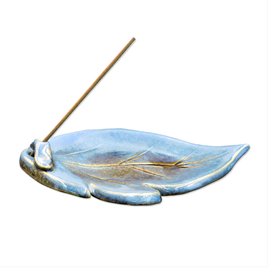 Ceramic Leaf Incense Holder