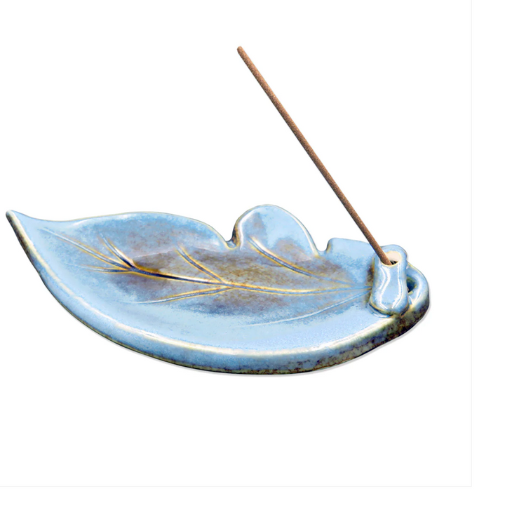 Ceramic Leaf Incense Holder