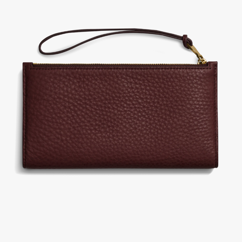 Shinola Natural Grain Leather Wallet Wristlet