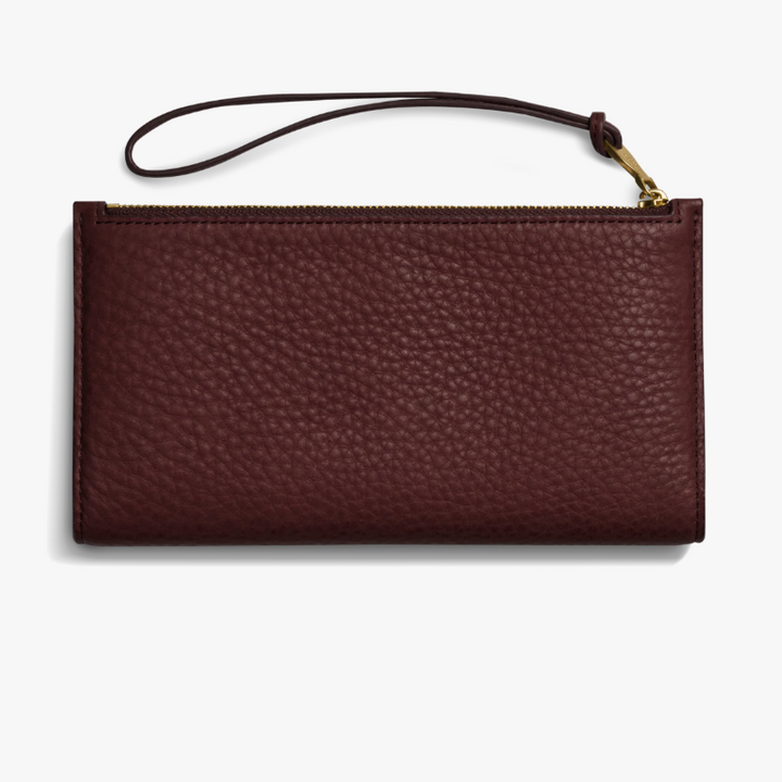 Shinola Natural Grain Leather Wallet Wristlet