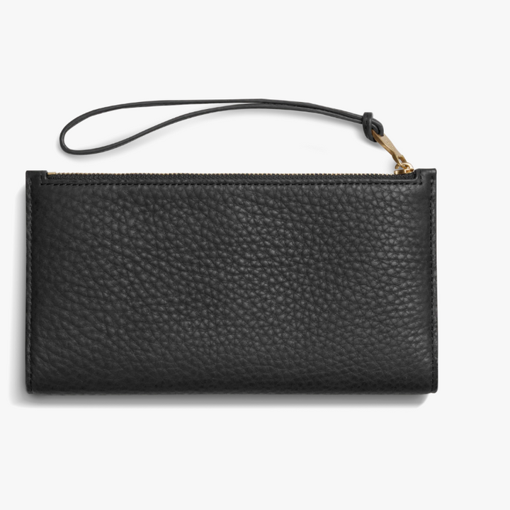 Shinola Natural Grain Leather Wallet Wristlet