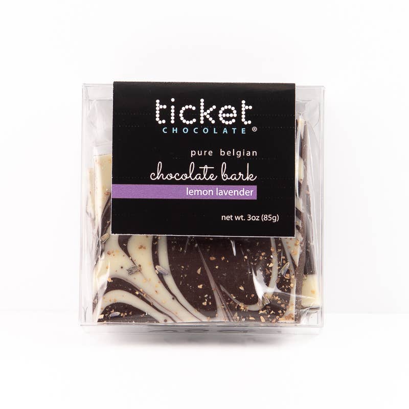 Ticket Chocolate - Chocolate Bark (3oz Retail Packaging) - Chocolate Candy Gift