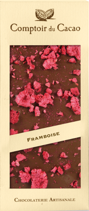 French Feast - Comptoir du Cacao Dark chocolate bar w/ raspberry