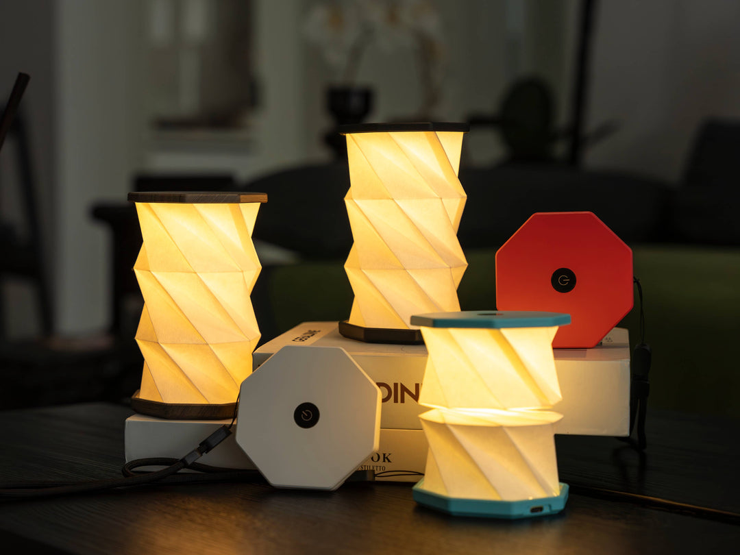 Gingko Design - Mini Twist Hexagon Portable Lamp