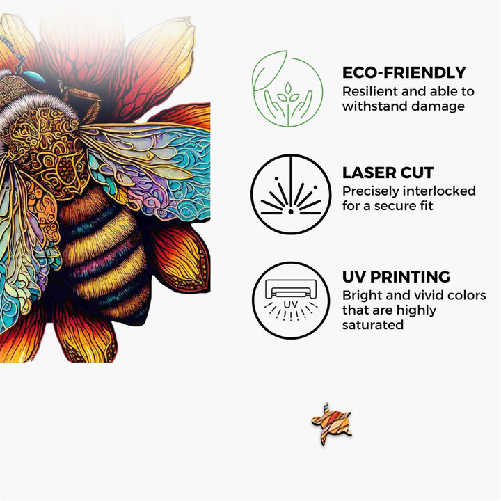 Crafthub - Elegant Amazing Bee Wooden Jigsaw Puzzle