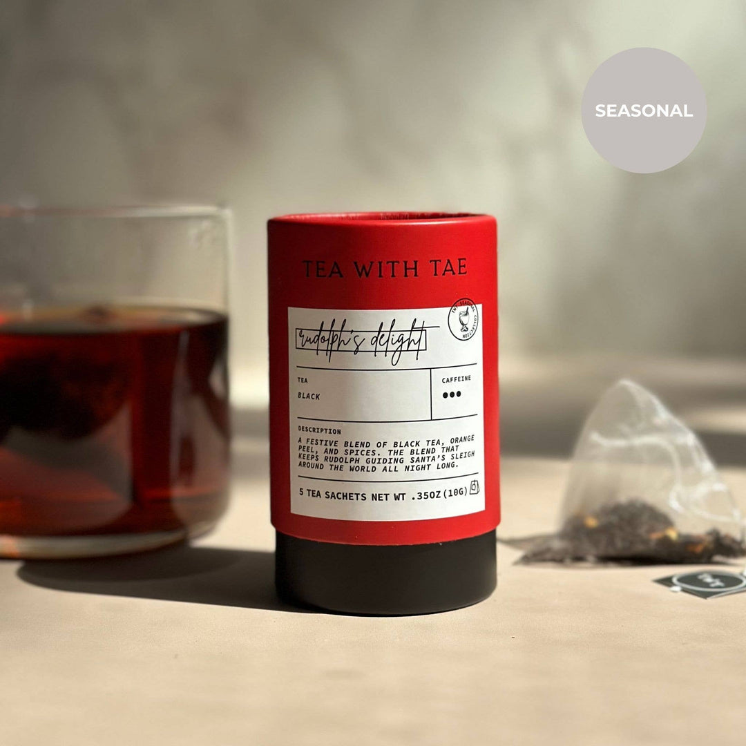 Tea with Tae - Rudolph's Delight Holiday Mini Tube Gift (5 tea bags)
