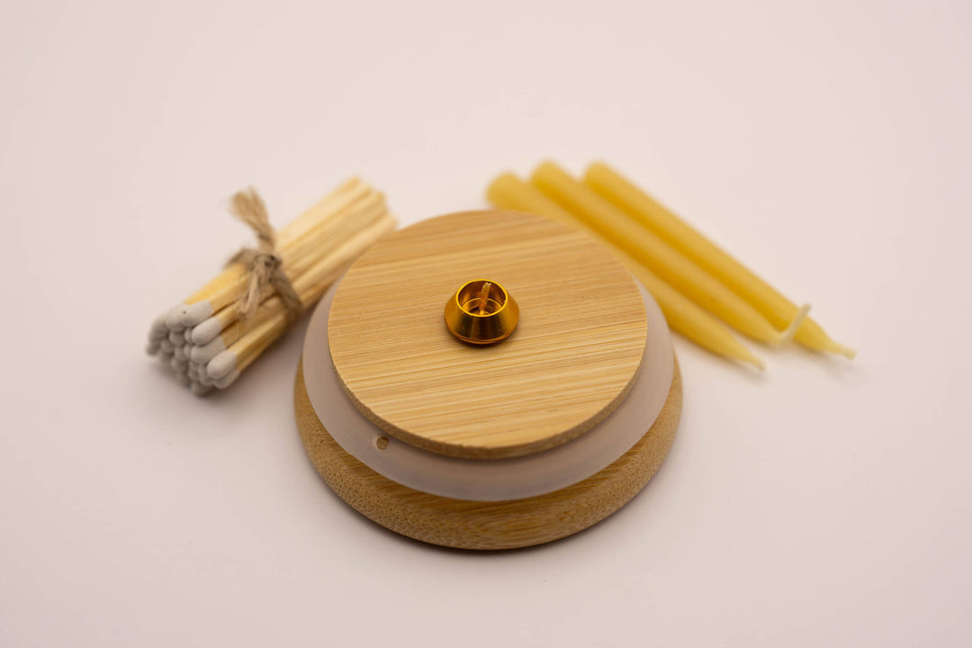 The Polite House - 20-Minute Beeswax Candles-  In Glass Jar