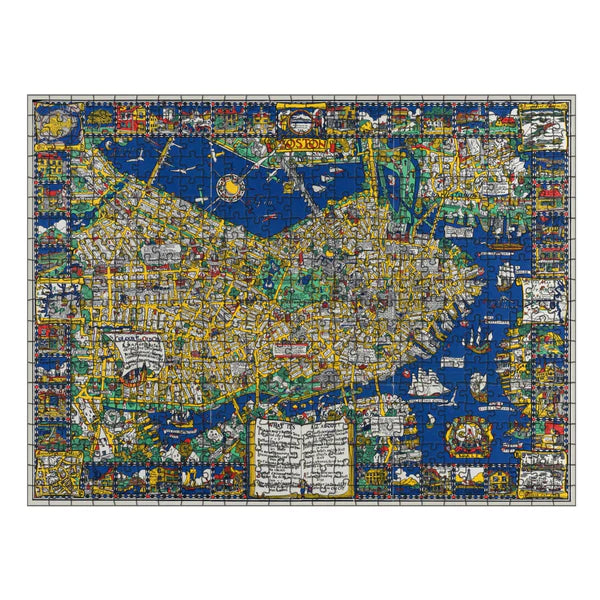 WAWW Wooden Puzzles | Antique BOSTON Map