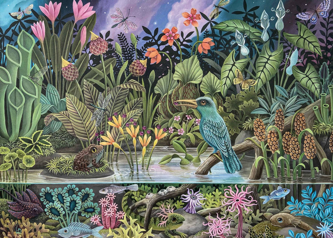 Art & Fable Puzzle Company, LLC - Hidden Lagoon, 500-Piece Velvet-Touch Jigsaw Puzzle