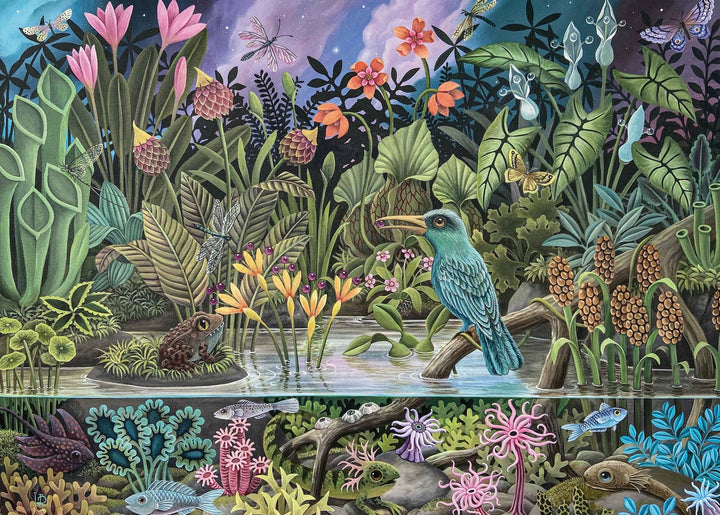 Art & Fable Puzzle Company, LLC - Hidden Lagoon, 500-Piece Velvet-Touch Jigsaw Puzzle