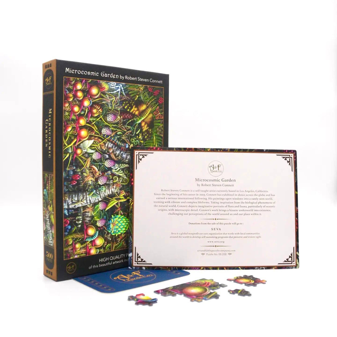 Art & Fable Puzzle Company, LLC - Microcosmic Garden; 500-pc Velvet-Touch Jigsaw Puzzle